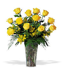 A Dozen Yellow Roses from Walker's Flower Shop in Huron, SD A Dozen Yellow Roses from Walker's Flower Shop in Huron, SD